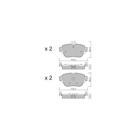 Pastiglie freno posteriori GT2i Club per MERCEDES BENZ CLS (C257) CLS 350 EQ Boost 4-matic (257.351) 300cv 2017-12-01-