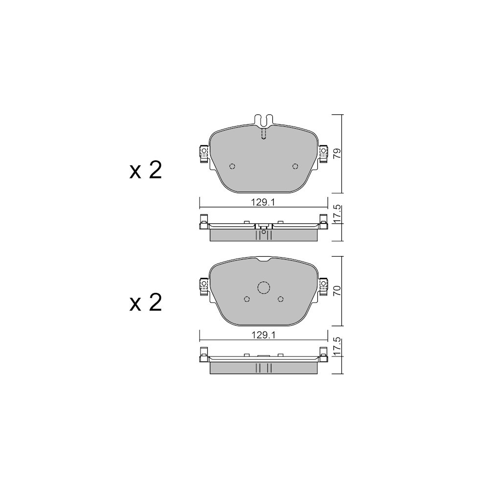 GT2i Club Rear brake pads for MERCEDES BENZ GLC I (X253) AMG 63 S 4-matic+ (253.389) 510cv 2015-06-01- - GT-PC11380 - 3666618580982