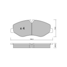 Plaquettes de frein GT2i Club Avant pour MERCEDES BENZ Classe V II (W447) V 250 (447.813, 447.815) 211cv 2014-03-01-