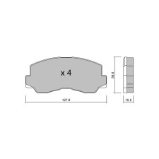 Plaquettes de frein GT2i Club Avant pour MITSUBISHI Pajero I (L04_G, L14_G)/ Shogun 3.8 GDI 4WD 316cv 1982-01-01-1991-12-01