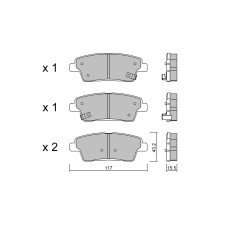 Plaquettes de frein GT2i Club Arrière pour HYUNDAI Genesis II (DH) 3.8 GDI 335cv 2014-03-01-