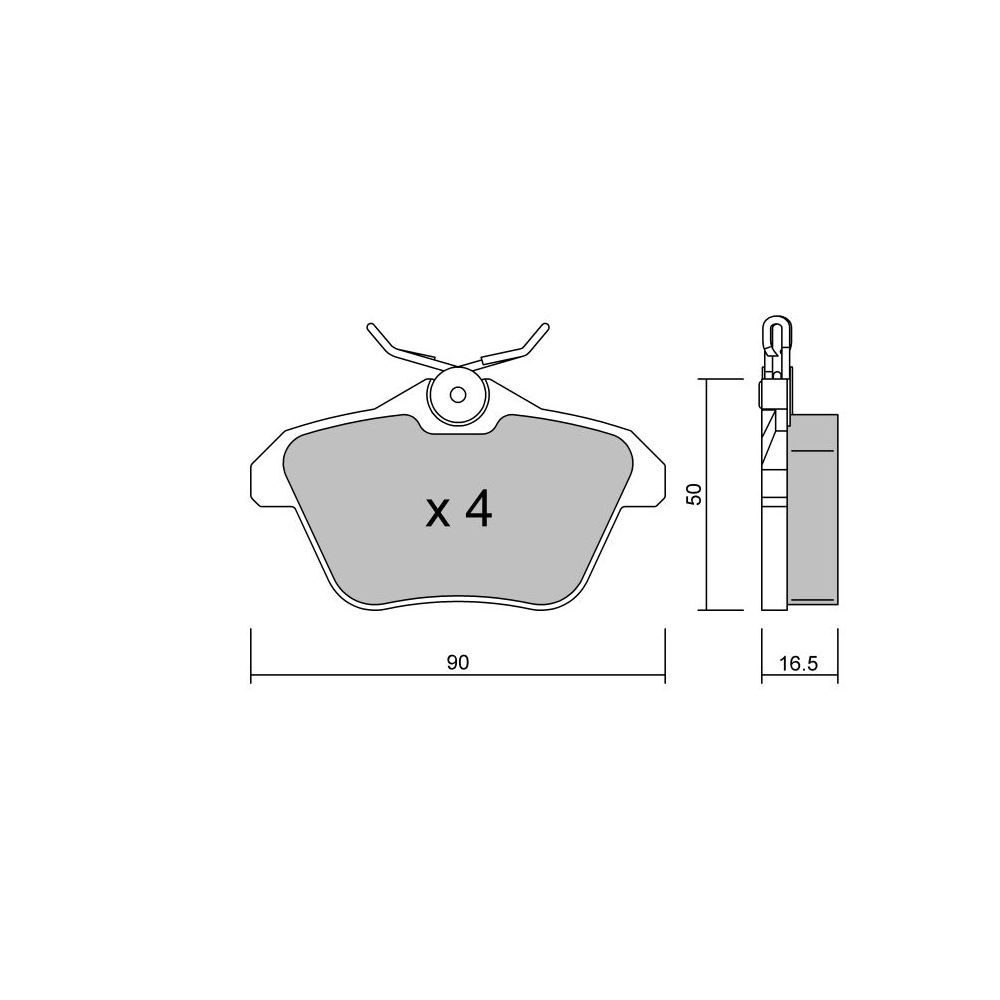 GT2i Club Rear brake pads for ALFA ROMEO 166 (936_) 3.2 V6 24V 240cv 1998-09-01-2007-06-01 - GT-PC1150 - 3666618581071