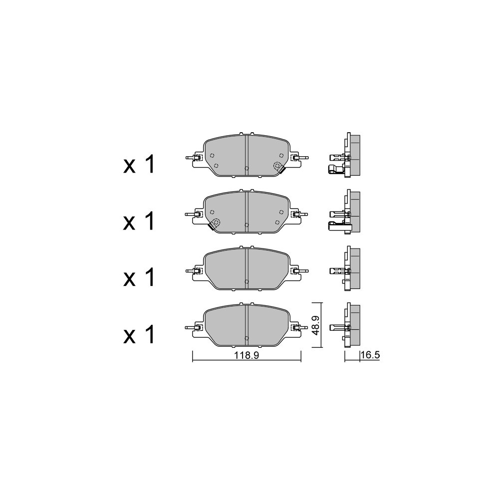 GT2i Club Rear brake pads for HONDA CR-V V (RW_, RT_) 5.6 AWD 406cv 2016-12-01- - GT-PC11540 - 3666618581095