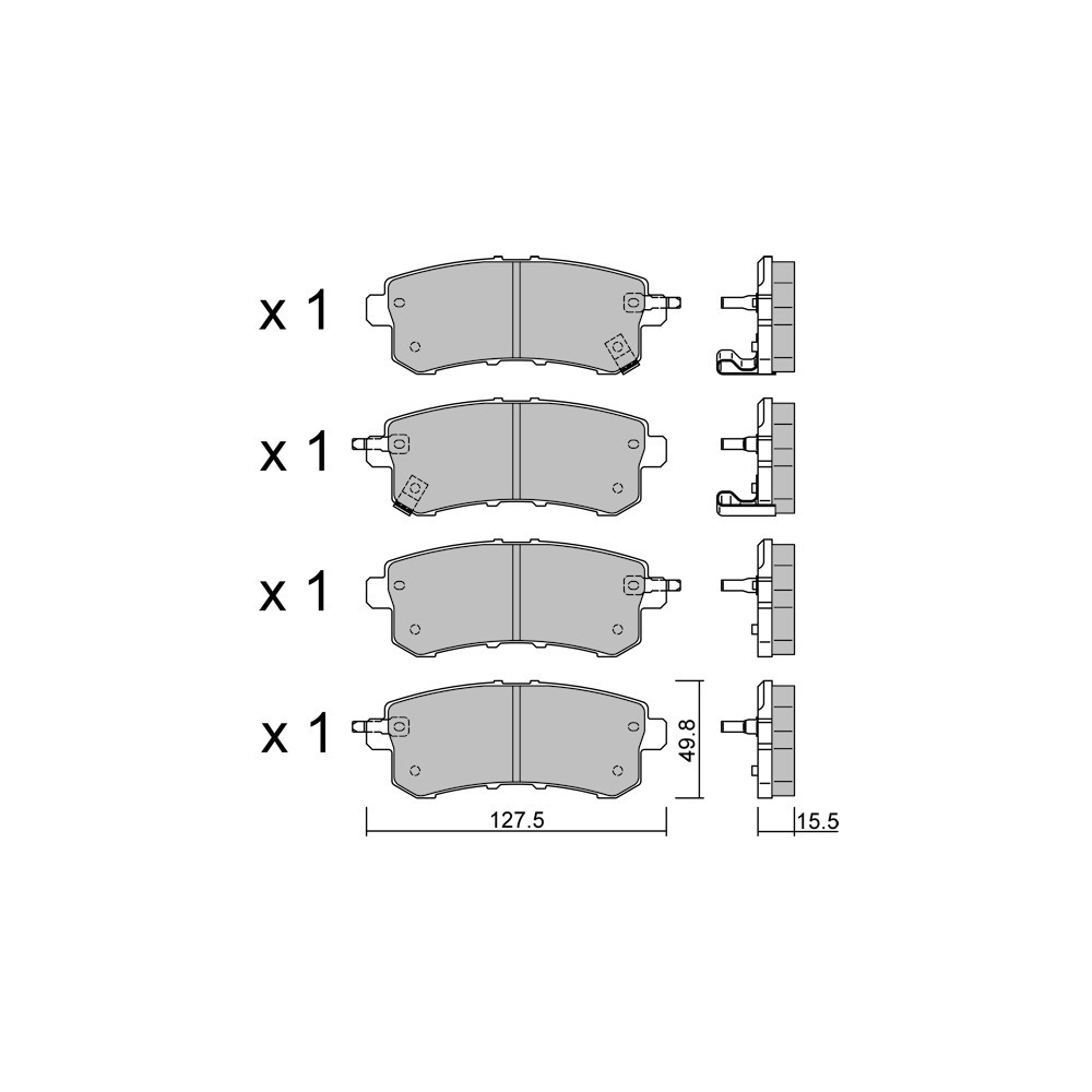 Bremsbeläge GT2i Club Hinten für NISSAN Patrol VI (Y62) V6 604cv 2010-04-01- - GT-PC11550 - 3666618581101