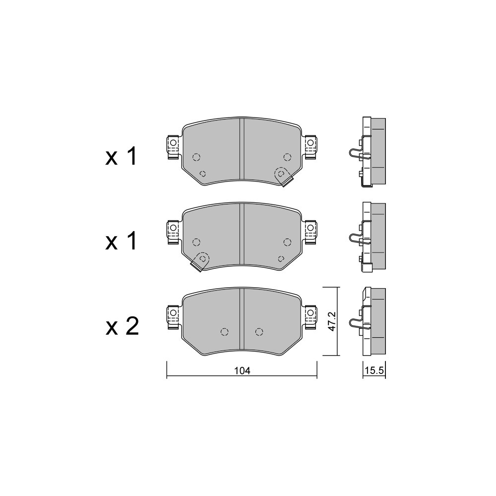 GT2i Club Rear brake pads for MAZDA 6 III SW (GJ, GL) / Atenza 2.5 232cv 2012-08-01- - GT-PC11590 - 3666618581149