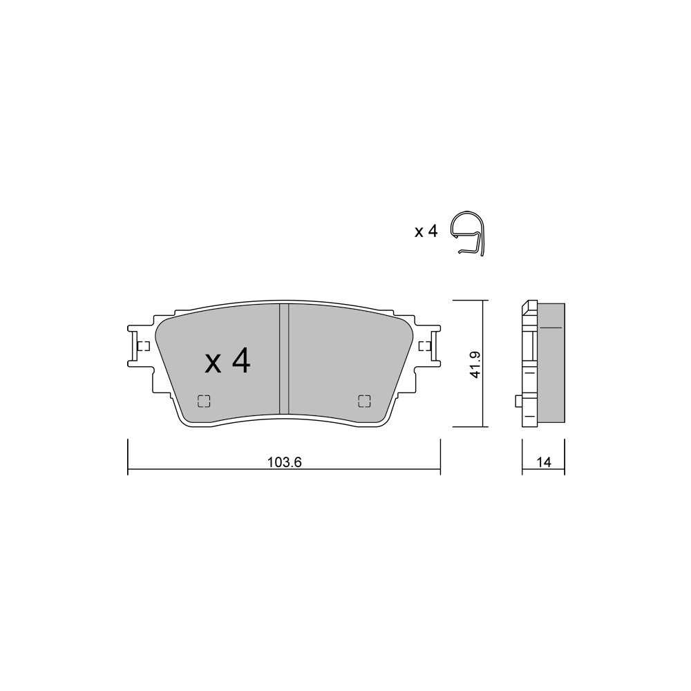 Bremsbeläge GT2i Club Hinten für MITSUBISHI Eclipse Cross (GK_) 1.5 T-Mivec 164cv 2017-10-01- - GT-PC11600 - 3666618581156