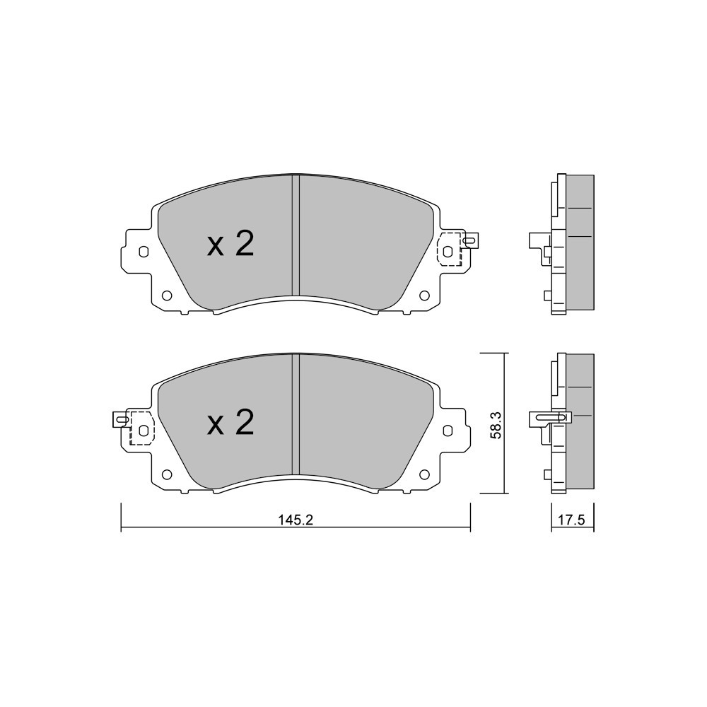 GT2i Club Front brake pads for SUBARU XV II (GT) 2.5 AWD (BT9) 185cv 2017-04-01- - GT-PC11610 - 3666618581163