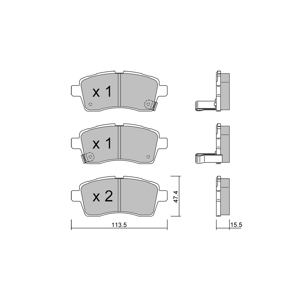 Pastiglie freno anteriori GT2i Club per SUZUKI Ignis III (MF) 1.6 CRDi 136cv 2016-10-01- - GT-PC11620 - 3666618581170