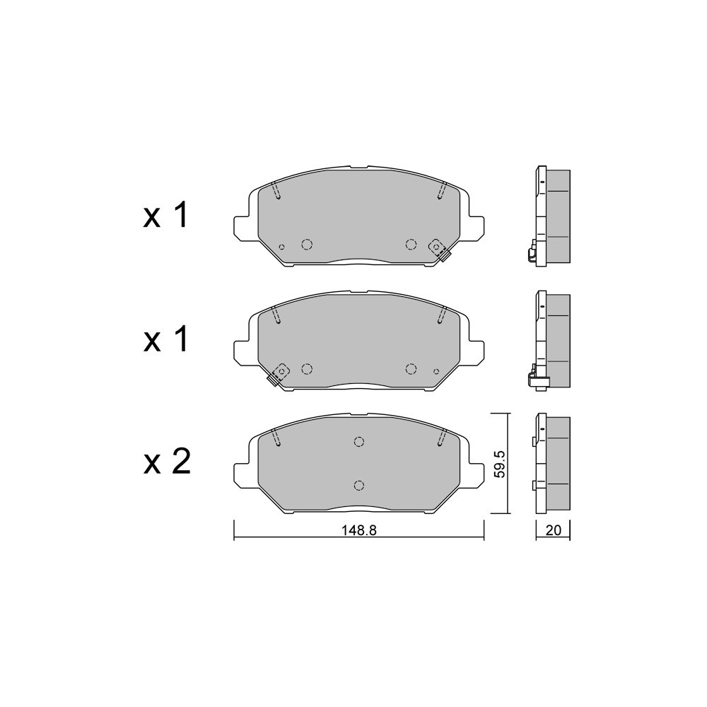 GT2i Club Front brake pads for HYUNDAI Veloster II (JS) 2.0 T-GDi 275cv 2018-01-01- - GT-PC11630 - 3666618581187