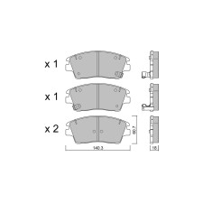 Plaquettes de frein GT2i Club Avant pour HYUNDAI Tucson II (TL, TLE) 2.0 CRDi 204cv 2015-06-01-