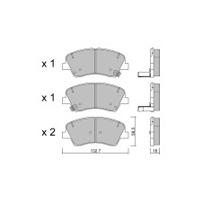 Bremsbeläge GT2i Club Avant für KIA Stonic (YB) 2.0 T-GDi 256cv 2017-07-01-