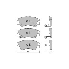 GT2i Club Front brake pads for MITSUBISHI Pajero I (L04_G, L14_G)/ Montero/ Shogun 2.0 TDI quattro 164cv 1982-01-01-1991-12-01