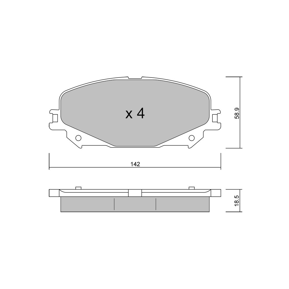 GT2i Club Front brake pads for RENAULT Megane IV Sedan/ Megan Grand Coupe 1.8 TCe 225 225cv 2016-04-01- - GT-PC11760 - 3666618581293