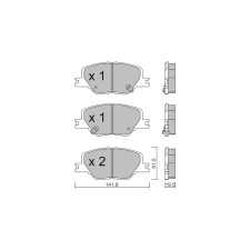 Plaquettes de frein GT2i Club Avant pour OPEL Insignia B Country Tourer (Z18) 1.6 Turbo (68) 200cv 2017-06-01-