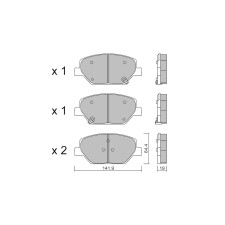 Plaquettes de frein GT2i Club Avant pour OPEL Insignia B Sports Tourer (Z18) 2.0 CDTi 4x4 (68) 210cv 2017-03-01-