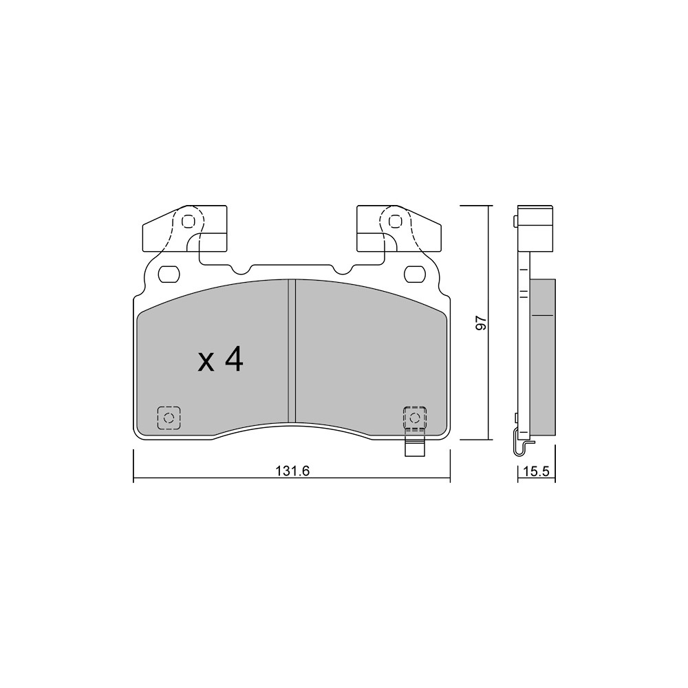 GT2i Club Front brake pads for OPEL Insignia B Sports Tourer (Z18) P85 422cv 2017-03-01- - GT-PC11790 - 3666618581323