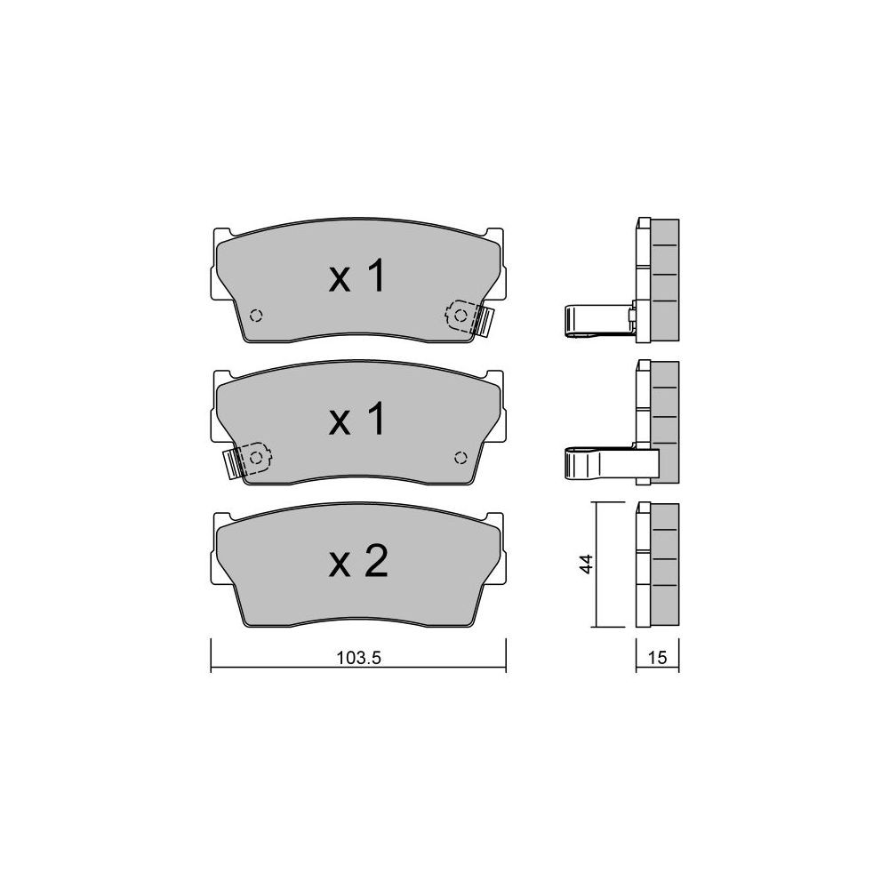 Plaquettes de frein GT2i Club Avant pour SUZUKI X-90 (EL) 1.5 (68) 141cv 1995-09-01-1997-12-01 - GT-PC1180 - 3666618581347