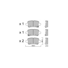 Pastiglie freno posteriori GT2i Club per OPEL Insignia B Country Tourer (Z18) 1.6 Turbo (68) 200cv 2017-06-01-