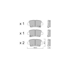 GT2i Club Rear brake pads for OPEL Insignia B Sports Tourer (Z18) 6.4 SRT8 4x4 476cv 2017-03-01-