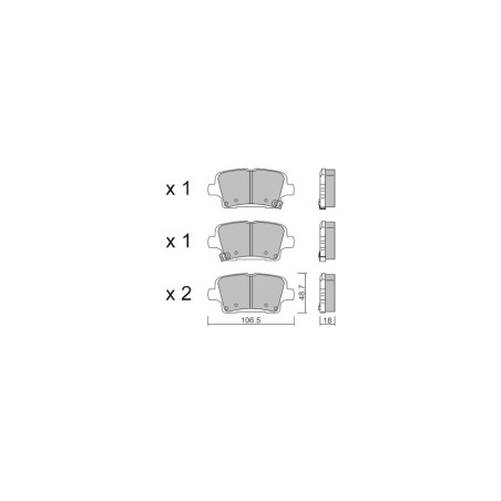 Plaquettes de frein GT2i Club Arrière pour OPEL Insignia B Sports Tourer (Z18) 6.4 SRT8 4x4 476cv 2017-03-01-