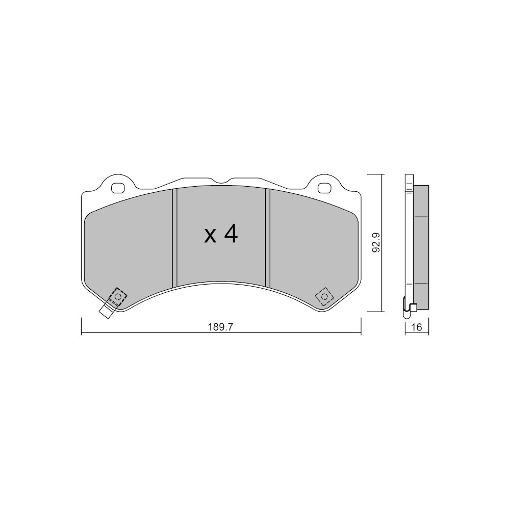 GT2i Club Front brake pads for JEEP Grand Cherokee IV (WK, WK2) 6.2 i V8 4x4 2010-23 - Brake calipers Brembo - GT-PC11820 - 3666618581378