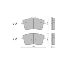 Pastiglie freno anteriori GT2i Club per VOLVO XC40 (536) T5 AWD 248cv 2017-10-01-
