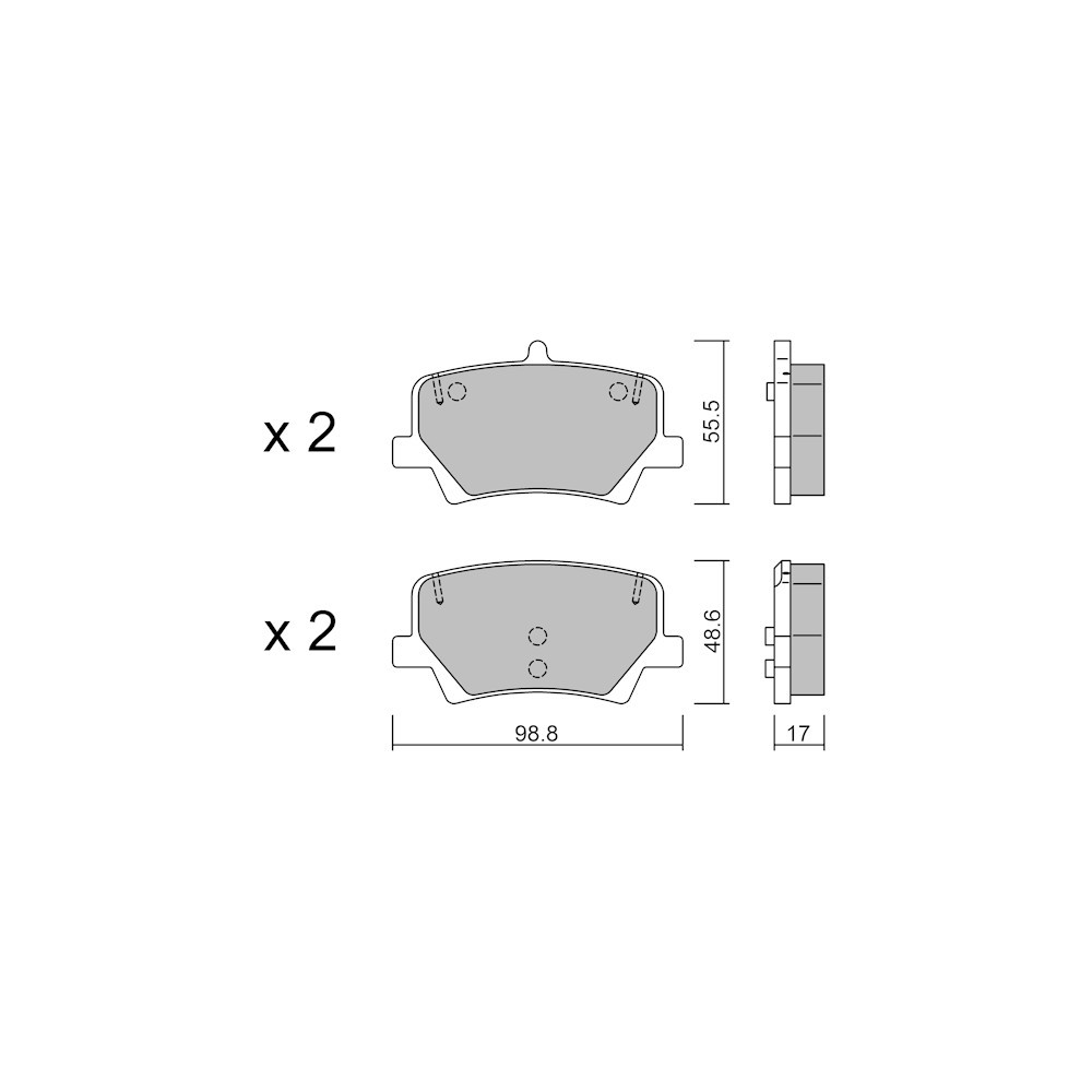 GT2i Club Rear brake pads for VOLVO XC40 (536) T5 AWD 252cv 2017-10-01- - GT-PC11870 - 3666618581408
