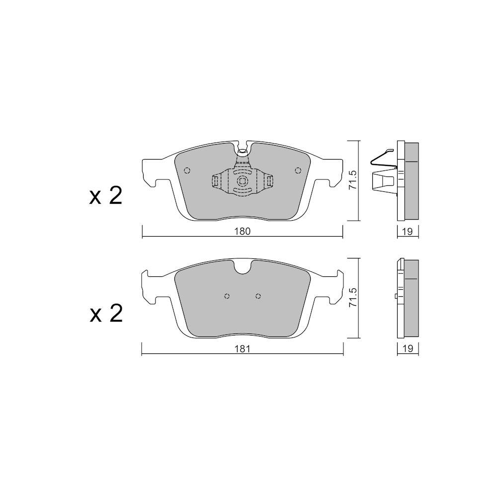 GT2i Club Front brake pads for VOLVO XC60 I (156) T6 AWD 306cv 2008-05-01-2017-12-01 - GT-PC11880 - 3666618581415