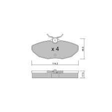 Pastiglie freno posteriori GT2i Club per JAGUAR S-Type II (X200) 4.2 305cv 1999-01-01-2008-12-01
