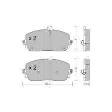 Bremsbeläge GT2i Club Avant für MERCEDES BENZ GLA II-Klasse (H247) GLE 350 e 4-matic (167.154) 334cv 2020-02-01-