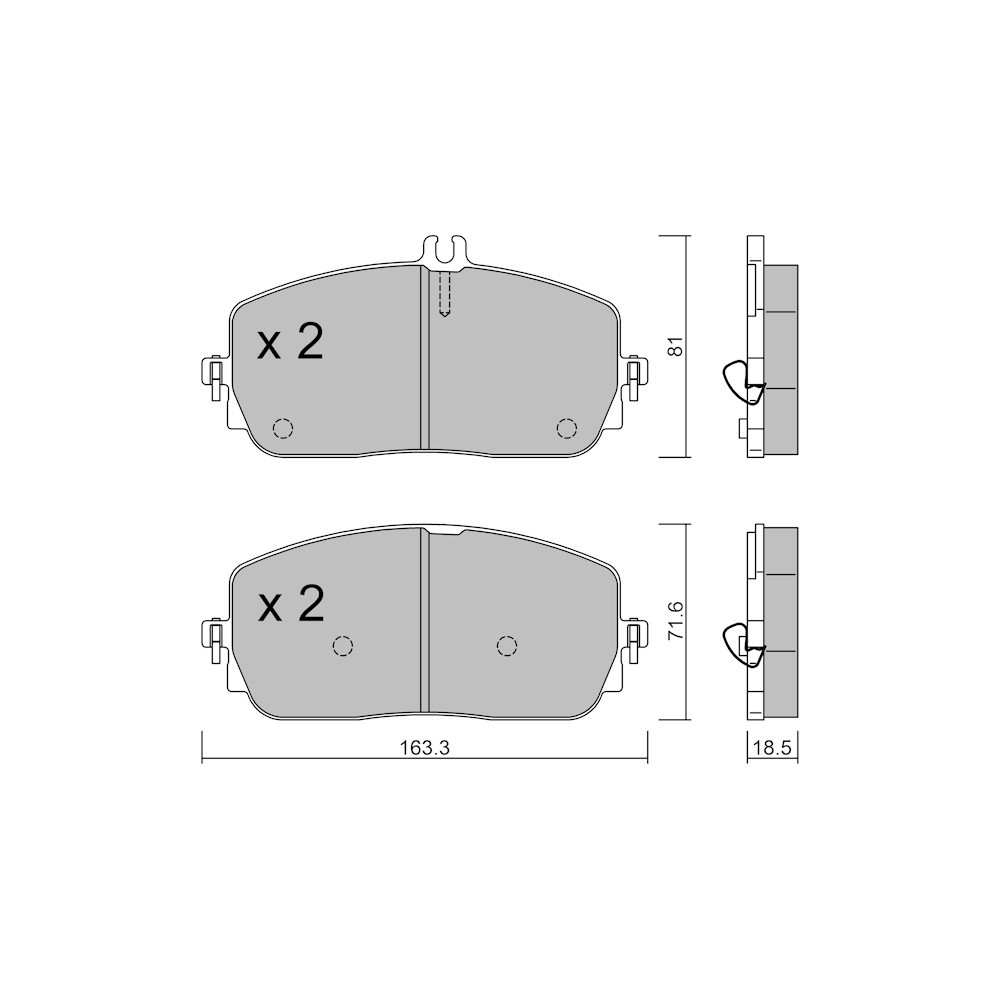 Plaquettes de frein GT2i Club Avant pour MERCEDES BENZ Classe GLA II (H247) GLE 350 e 4-matic (167.154) 334cv 2020-02-01- - GT-PC11940 - 3666618581460