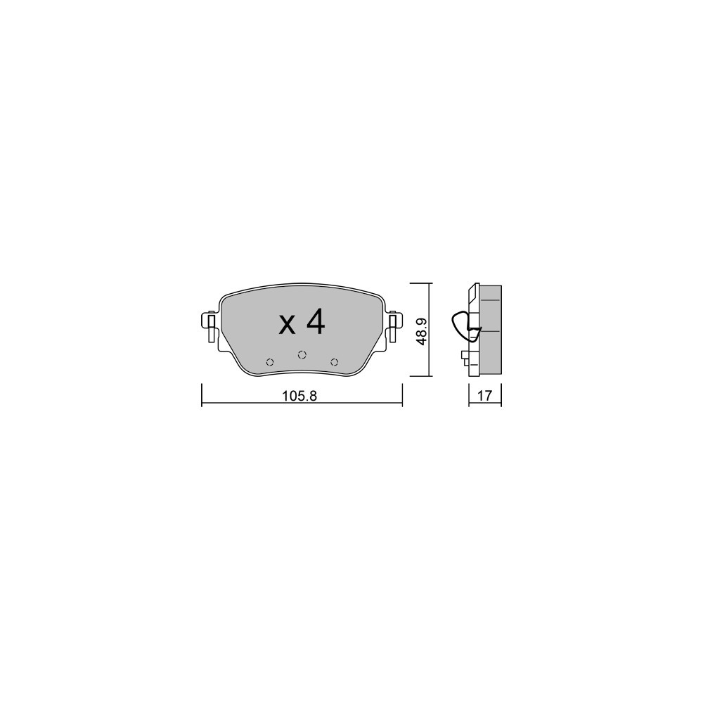 Bremsbeläge GT2i Club Hinten für MERCEDES BENZ CLA II (C118) CLA 220 d 4-matic (118.315) 191cv 2019-03-01- - GT-PC11950 - 3666618581477