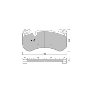 Pastiglie freno anteriori GT2i Club per MERCEDES BENZ SL IV (R230) 65 AMG Black Series (230.479) 671cv 2001-10-01-2012-01-01
