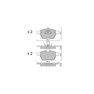 Pastiglie freno anteriori GT2i Club per OPEL Astra G 2.0i 16V OPC 160 HP, 2.0i 16V Turbo 1997-04 - Pinze freno Ate 