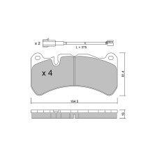 Plaquettes de frein GT2i Club Avant pour FERRARI 599 SA 6.0 GTO 671cv 2010-09-01-