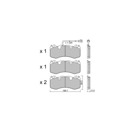 GT2i Club Front brake pads for MASERATI Levante Close Off-Road (M161) 3.8 Trofeo Q4 600cv 2016-06-01-