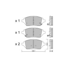 Plaquettes de frein GT2i Club Avant pour OPEL Karl (C16) 1.4 LPG (_76) 141cv 2015-01-01-