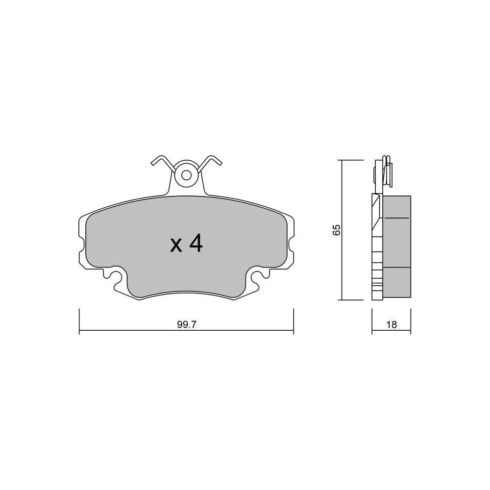 Bremsbeläge GT2i Club Avant für RENAULT Clio I 1.8i 16V, 2.0i 16V Williams 1990-98 - Bremssättel Girling - GT-PC1220 - 3666618581712