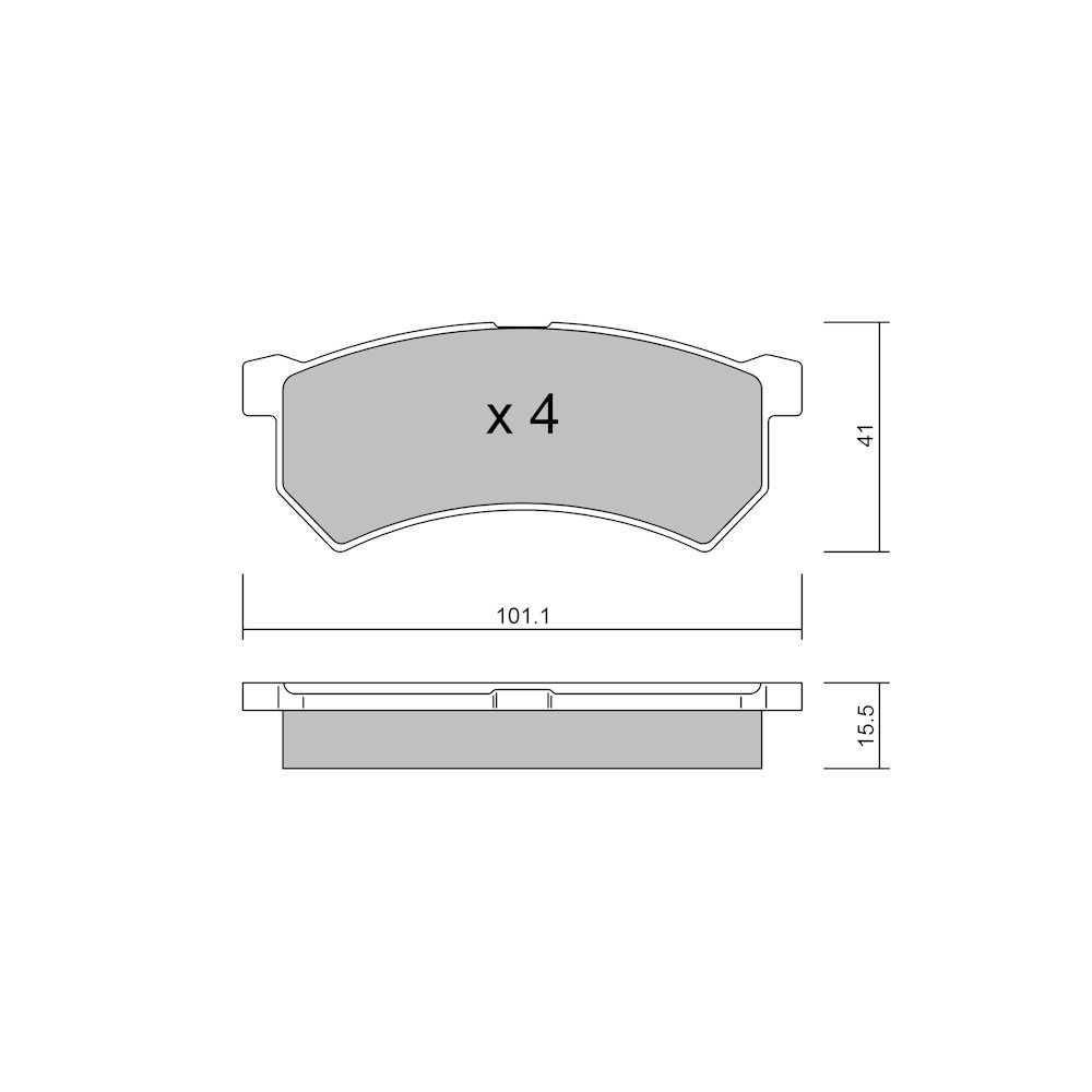 Bremsbeläge GT2i Club Avant für RENAULT Kwid (BW_) 1.0 TCe 100 (B7MT) 101cv 2015-09-01- - GT-PC12240 - 3666618581743