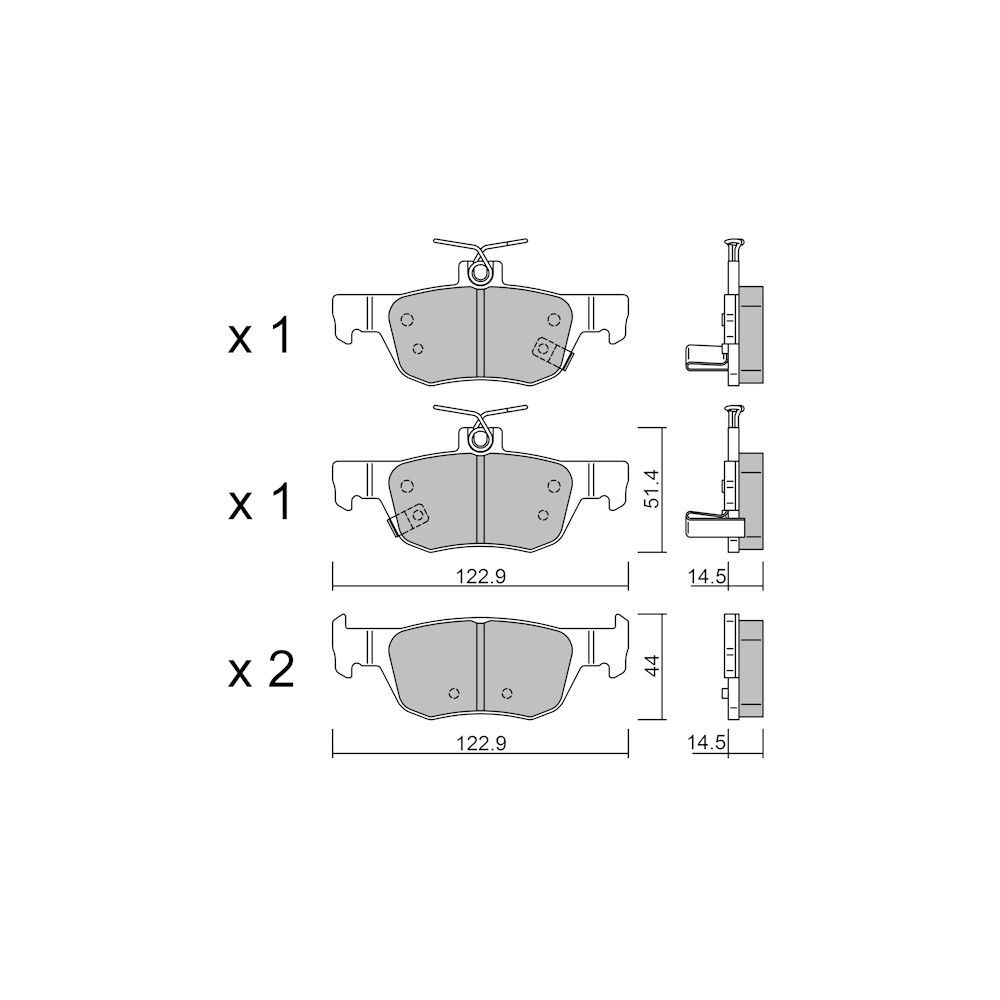 Pastiglie freno posteriori GT2i Club per MAZDA CX-30 (DM) 2.5 SKYACTIV-G 195cv 2019-07-01- - GT-PC12260 - 3666618581750