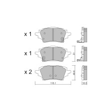 GT2i Club Rear brake pads for TOYOTA Yaris V (_P21_, _PA1_, _PH1_) 300e (KMA10) 204cv 2020-02-01-