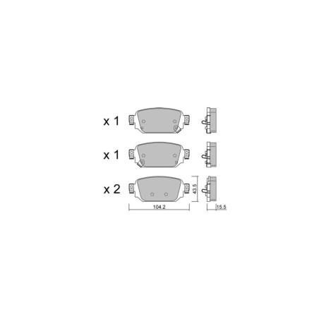 Bremsbeläge GT2i Club Hinten für MAZDA 3 III Sedan (BM, BN) / Axela 2.5 (SP25) 188cv 2013-09-01-2019-06-01