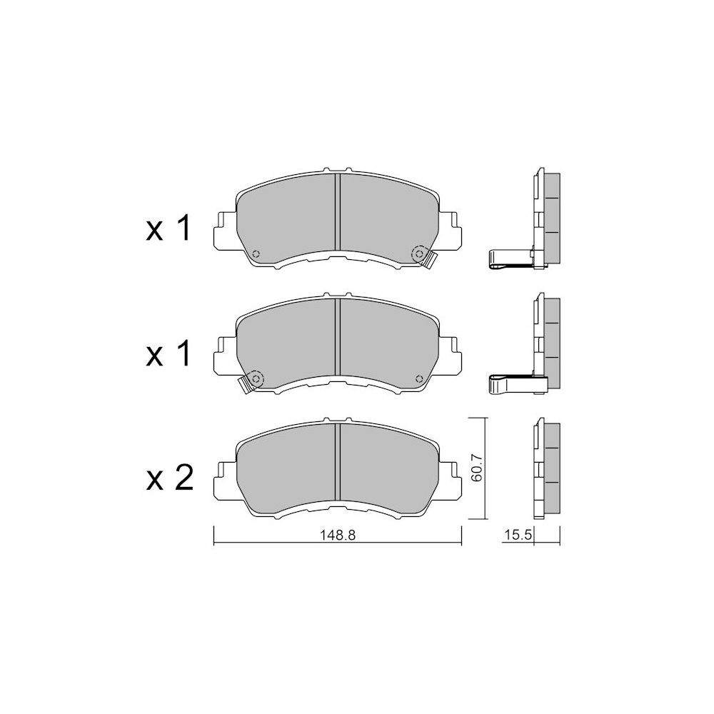 Plaquettes de frein GT2i Club Avant pour MITSUBISHI Eclipse Cross (GK_) M3 3.0 286cv 2017-10-01- - GT-PC12390 - 3666618581842