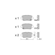 Plaquettes de frein GT2i Club Arrière pour MITSUBISHI Eclipse Cross (GK_) 3.0 GDI 267cv 2017-10-01-