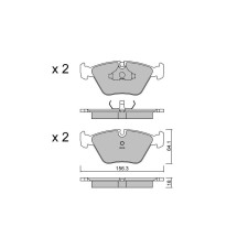 Pastiglie freno anteriori GT2i Club per AUDI 200 II Avant (44, 44Q, C3) 2.1 20V Turbo 306cv 1983-09-01-1991-12-01