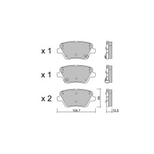 Plaquettes de frein GT2i Club Arrière pour HYUNDAI Veloster II (JS) 2.0 T-GDi 275cv 2018-01-01-