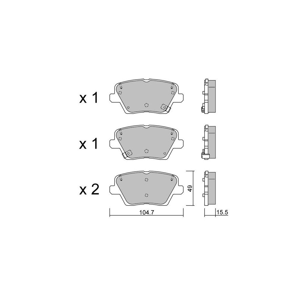 GT2i Club Rear brake pads for HYUNDAI Veloster II (JS) 2.0 T-GDi 275cv 2018-01-01- - GT-PC12430 - 3666618581897