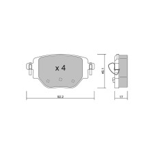 Pastiglie freno posteriori GT2i Club per PEUGEOT 2008 II (UD_, US_, UY_, UK_) 1.2 PureTech 155 155cv 2019-08-01-