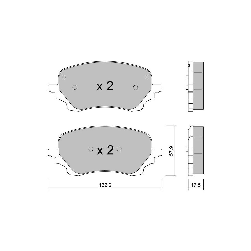 GT2i Club Front brake pads for FORD Puma II (J2K) 1.0 EcoBoost mHEV 155cv 2019-09-01- - GT-PC12470 - 3666618581934
