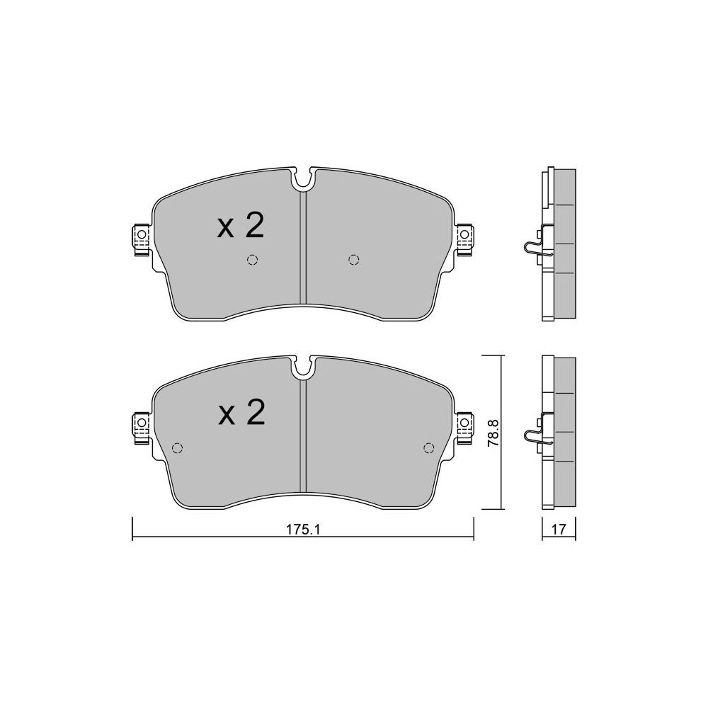 GT2i Club Front brake pads for LAND ROVER Range Rover IV (L405) 2.0 PHEV 4x4 404cv 2012-08-01- - GT-PC12500 - 3666618581972
